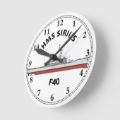 HMS SIRIUS - F40 - LEANDER ORIG RONDE KLOK (Hoek)