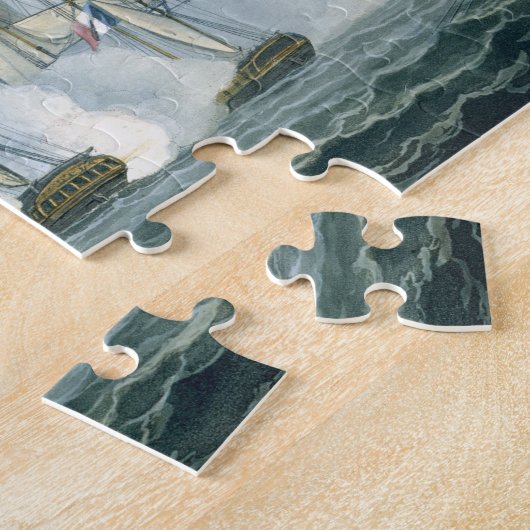HMS Sirius, kapitein Rowse die een Frans plein in  Legpuzzel (Zijkant)