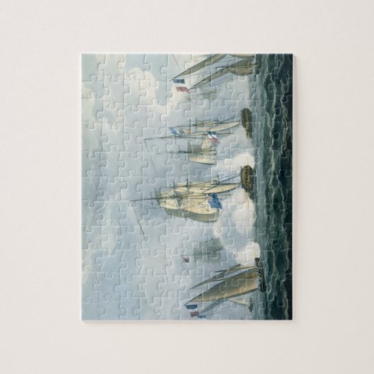 HMS Sirius, kapitein Rowse die een Frans plein in  Legpuzzel (Verticaal)