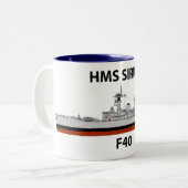 HMS Sirius, zitvlak Tweekleurige Koffiemok (Voorkant links)