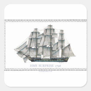HMS Surprise 1796 Vierkante Sticker