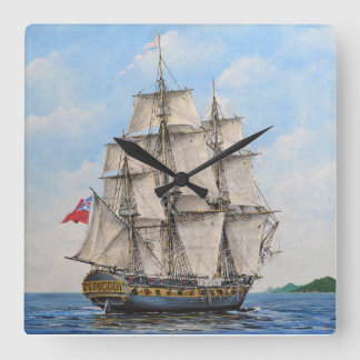 HMS Surprise Acrylic Wall Clock Vierkante Klok