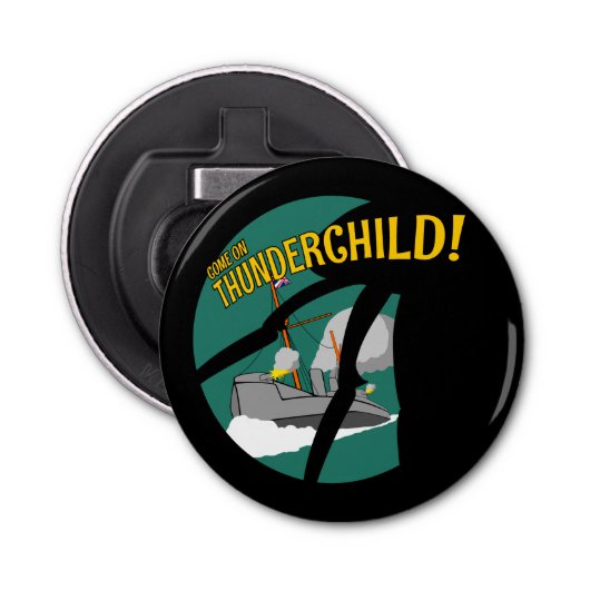 HMS Thunderchild en de strijd met de martianen Button Flesopener (Voorkant)