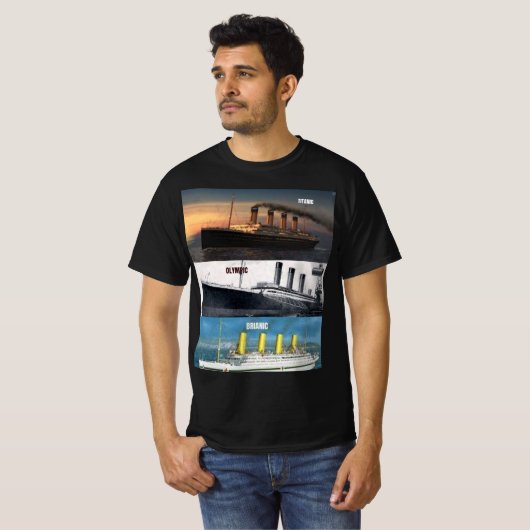 hms titanic en haar zus schepen t-shirt (Voorkant volledig)