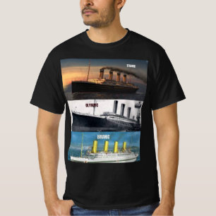 hms titanic en haar zus schepen t-shirt