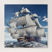 HMS Victory, 3D computer-gegenereerde illustratie. Legpuzzel (Verticaal)