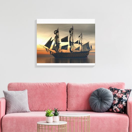 HMS VICTORY CANVAS AFDRUK (Insitu (Woonkamer))