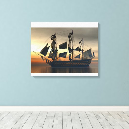 HMS VICTORY CANVAS AFDRUK (Insitu (Houten vloer))