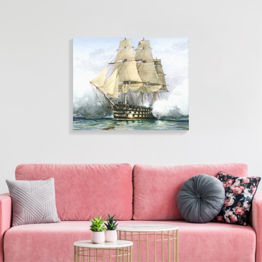 HMS Victory canvas print (Insitu (Woonkamer))