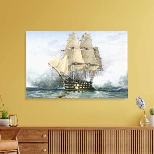 HMS Victory canvas print (Insitu (Woonkamer))