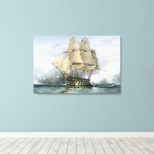 HMS Victory canvas print (Insitu (Houten vloer))
