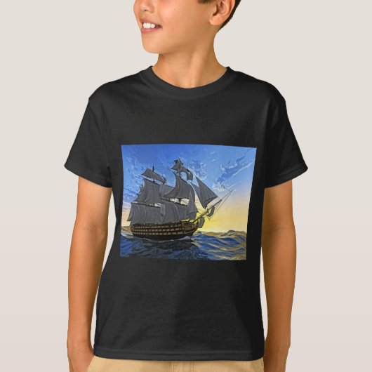 HMS Victory in Dawn T-shirt (Voorkant)