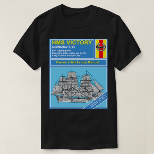 HMS Victory Mock-eigenaarshandleiding T-shirt (Design voorkant)