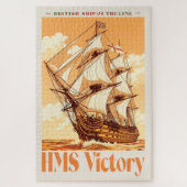 HMS Victory Poster Iconisch Brits Lijnschip Legpuzzel (Verticaal)