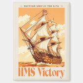 HMS Victory Poster Iconisch Brits Lijnschip Magneet (Voorkant)