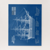 HMS Victory - Scheepsblauwdruk Plannen ABD Legpuzzel (Verticaal)
