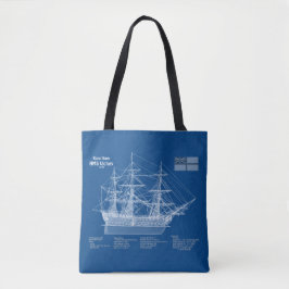 HMS Victory - Scheepsblauwdruk Plannen ABD Tote Bag