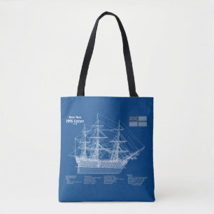HMS Victory - Scheepsblauwdruk Plannen ABD Tote Bag