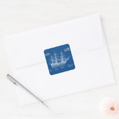 HMS Victory - Scheepsblauwdruk Plannen ABD Vierkante Sticker (Envelop)