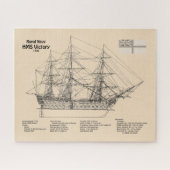 HMS Victory - Scheepsblauwdruk Plannen SD Legpuzzel (Horizontaal)