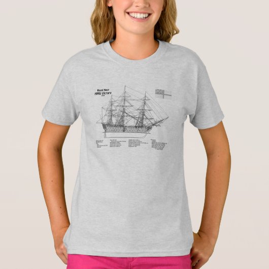 HMS Victory - Scheepsblauwdruk Plannen SD T-shirt (Voorkant)