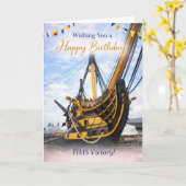 HMS Victory Verjaardagskaart Kaart (Gele Bloem)