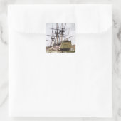 HMS Victory Vierkante Sticker (Tas)