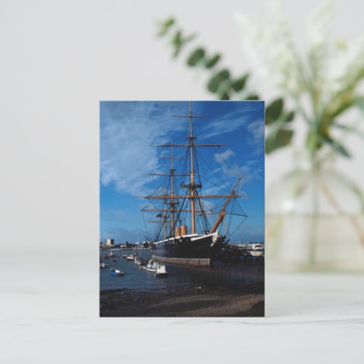 HMS Warrior", Portsmouth, Engeland Briefkaart (Staand voorkant)
