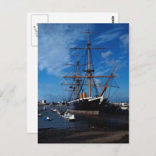 HMS Warrior", Portsmouth, Engeland Briefkaart (Voorkant / Achterkant)