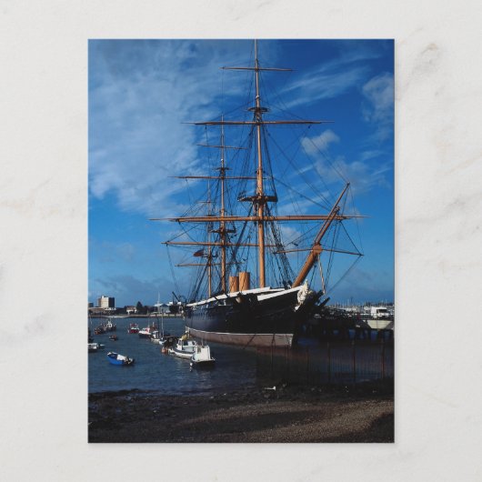 HMS Warrior", Portsmouth, Engeland Briefkaart (Voorkant)