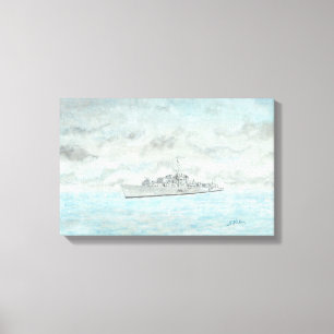 HMS Woodbridge Haven Canvas Afdruk