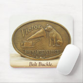 HMV, VICTOR, Belt Buckle. Muismat (Met muis)
