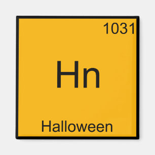 Hn - Halloween Funny Element Meme Chemistry T-shir Magneet
