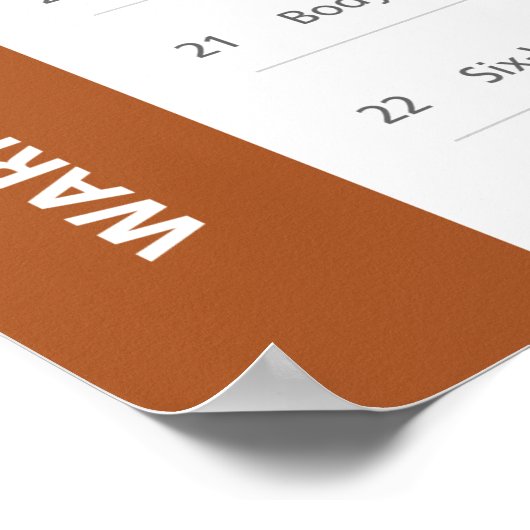 HN Workout-Poster - Groot Poster (Hoek)