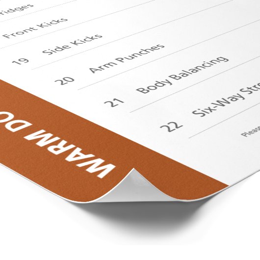 HN Workout-Poster - Klein Poster (Hoek)