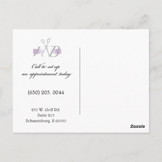 HNB Heather Bartell Salon Briefkaarten (Achterkant)