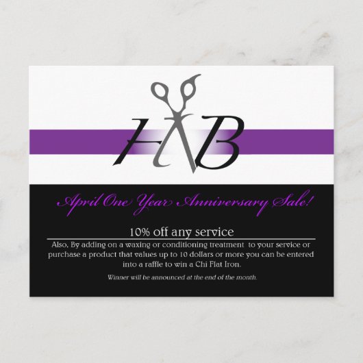 HNB Heather Bartell Salon Briefkaarten (Voorkant)