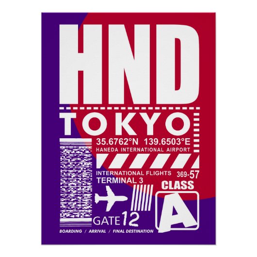 HND Tokyo Airport Perfect Poster (Voorkant)