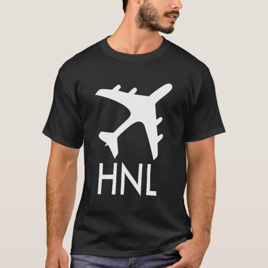 HNL Airport Code Bagage Label Honolulu Hawaii Vere T-shirt (Voorkant)