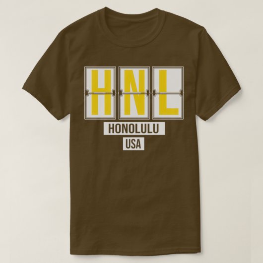 HNL Honolulu Hawaii Airport Code Souvenir of Gift T-shirt (Design voorkant)