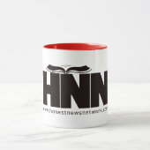 HNN White, Black en Red Trimmed Mok (Midden)