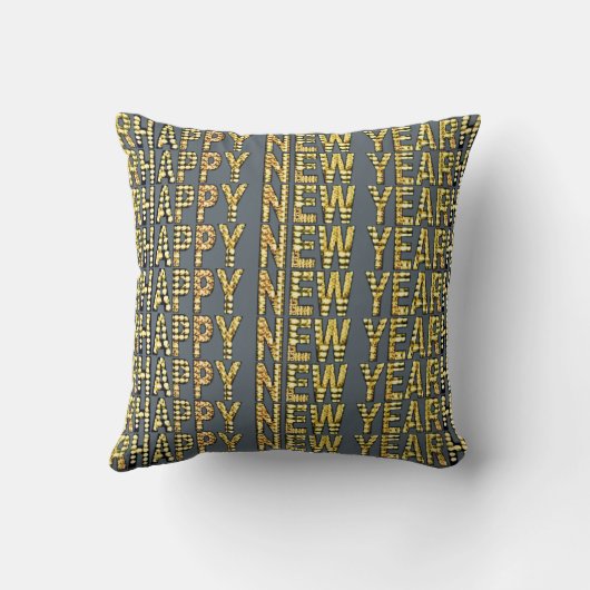 HNY Geel-Goud Sierkussen (Achterkant)