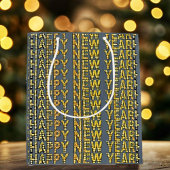HNY Yellow-Gld  Medium Cadeauzakje