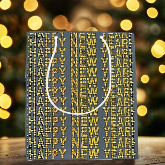 HNY Yellow-Gld  Medium Cadeauzakje