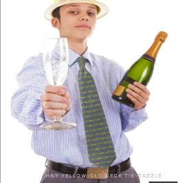 HNY Yellow-Gld Stropdas