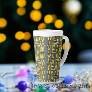 HNY Yellow-Gold Latte Mok