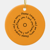 Hoʻoponopono reflecties keramisch ornament (Voorkant)