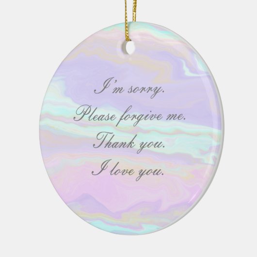 Hoʻoponopono reflecties keramisch Ornament (Links)