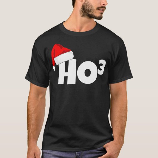Ho3 Cubed Kerstmis HoHo Wiskunde Leraar Funny Gift T-shirt (Voorkant)