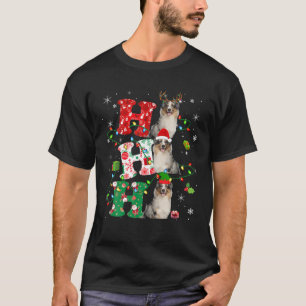 Ho3 kerstlampjes Santa Elf Reindeer Australian T-shirt
